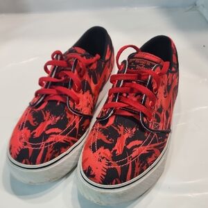 Nike SB Stefan Janoski Premium Canvas Youth Skate Shoes Size 5.5 Y Red -